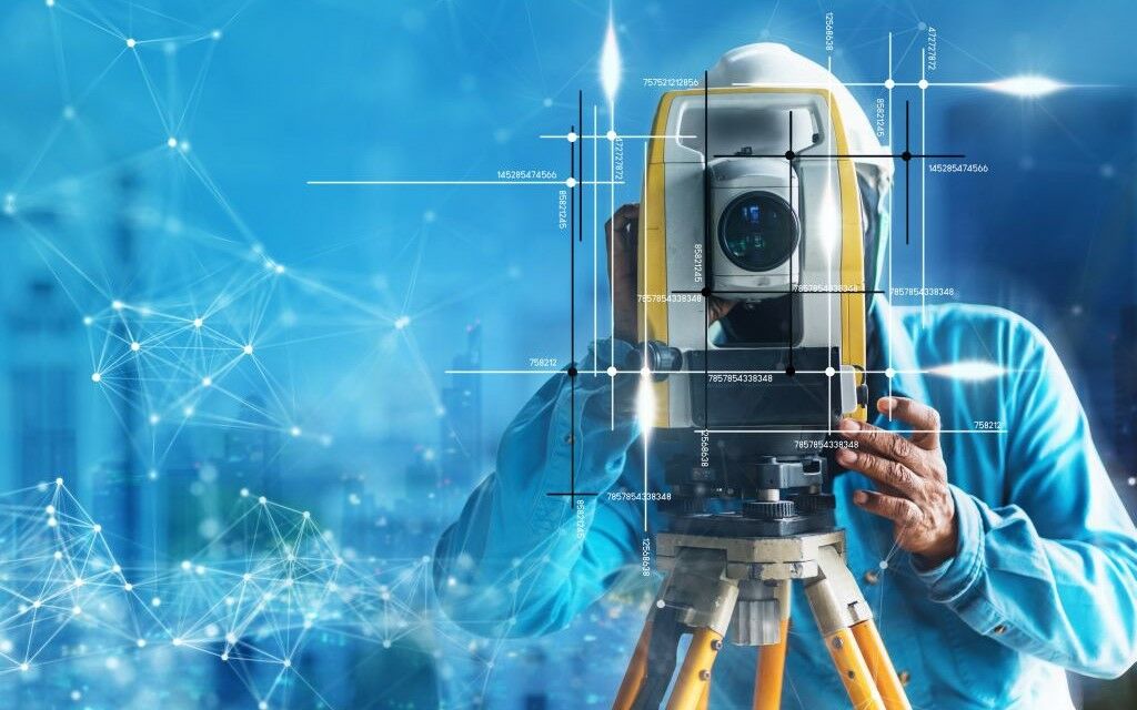 Vermessungsgerät futuristisch dargestellt