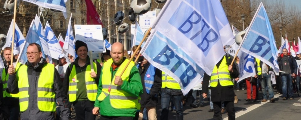 Demonstration des BTB in Düsseldorf 2015